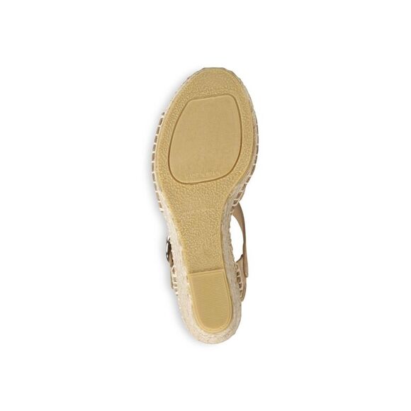 VIA SPIGA Womens Desert Beige Cutouts Nolan Wedge Leather Espadrille Shoes 9 M - Picture 2 of 5